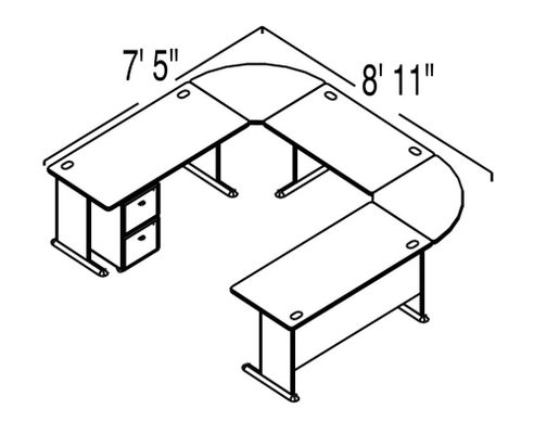 Bush Advantage Beech Design 33 - Plan For 9' by 8' Work Station