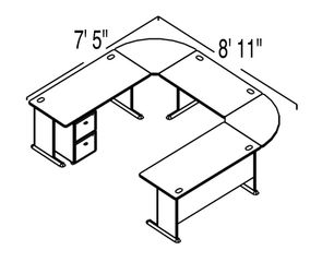 Bush Advantage Beech Design 33 - Plan For 9' by 8' Work Station