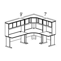 Bush Advantage Beech Design 35 - Plan For 9' by 7' Work Station