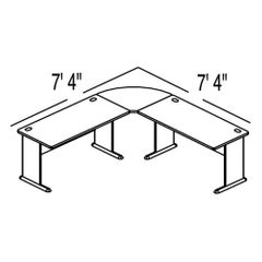Bush Advantage Beech Design 9 - Plan For Smaller Work Station