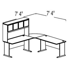 Bush Advantage Light Oak Design 10 - Plan For Smaller Work Station