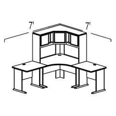 Bush Advantage Light Oak Design 12 - Plan For Smaller Work Station