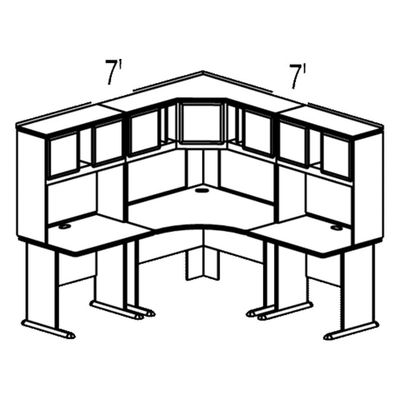 Bush Advantage Light Oak Design 13 - Plan For Smaller Work Station