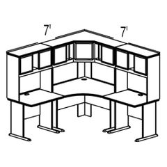 Bush Advantage Light Oak Design 13 - Plan For Smaller Work Station
