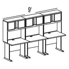 Bush Advantage Light Oak Design 34 - Plan For 9' Work Station