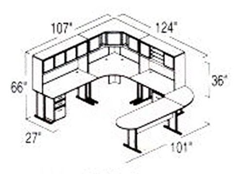 Bush Advantage Light Oak Design 39 - Plan For 9' by 11' Work Station