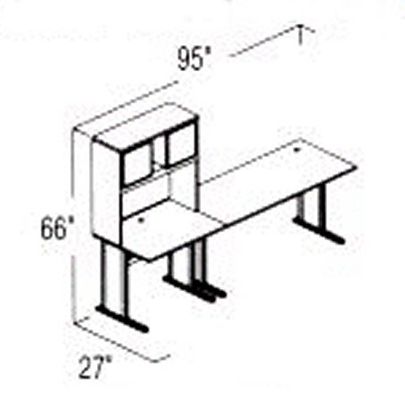 Bush Advantage Light Oak Design 7 - Plan For Smaller Work Station