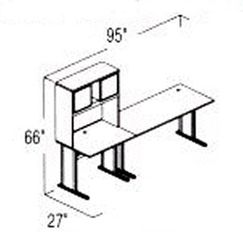 Bush Advantage Light Oak Design 7 - Plan For Smaller Work Station