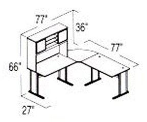 Bush Advantage Medium Cherry Design 6 - Plan For Smaller Work Station
