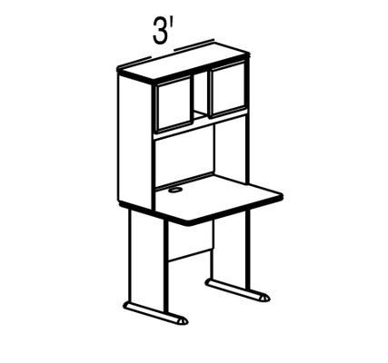 Bush Advantage Pewter Design 1 - Plan For Smaller Work Station