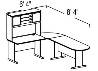 Bush Advantage Pewter Design 5 - Plan For Smaller Work Station