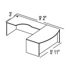 Bush C Series Corsa Hansen Cherry Design 29 - Plan For 5' 11" x 9' 2" Work Station