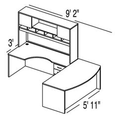 Bush C Series Corsa Hansen Cherry Design 31 - Plan For 5' 11" x 9' 2" Work Station