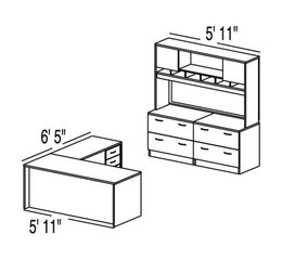 Bush C Series Corsa Hansen Cherry Design 33 - Plan For 5' 11" x 13' Work Station