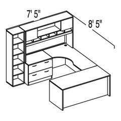 Bush C Series Corsa Hansen Cherry Design 34 - Plan For 7' 5" x 8' 5" Work Station