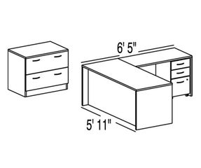 Bush C Series Corsa Hansen Cherry Design 9 - Plan For 5' 11" x 6' 5" Work Station