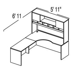 Bush C Series Corsa Mahogany Design 11 - Plan For 5' 11" x 6' 11" Work Station