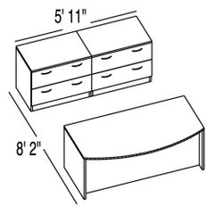 Bush C Series Corsa Mahogany Design 17 - Plan For 5' 11" x 8' 2" Work Station