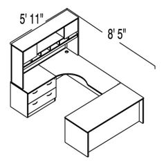 Bush C Series Corsa Mahogany Design 24 - Plan For 5' 11" x 8' 5" Work Station