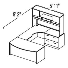 Bush C Series Corsa Mahogany Design 28 - Plan For 5' 11" x 9' 2" Work Station