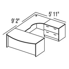 Bush C Series Corsa Mahogany Design 32 - Plan For 5' 11" x 9' 2" Work Station