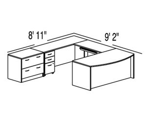 Bush C Series Corsa Maple Design 43 - Plan For 8' 11" x 9' 2" Work Station