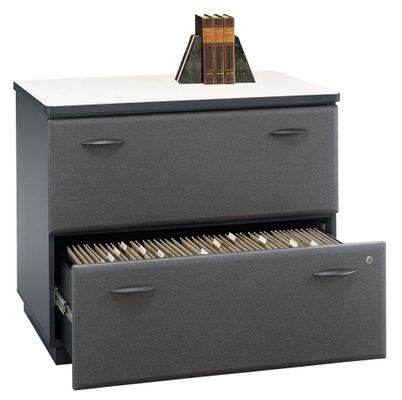 Bush Lateral File Cabinet - Series A Slate Collection - WC84854A