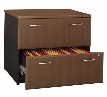 Bush Lateral File Cabinet - Series A Walnut Collection - WC25554