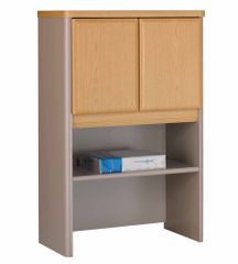 Bush Series A - 24" Storage Hutch Light Oak Collection - Bush Office Furniture - WC64325