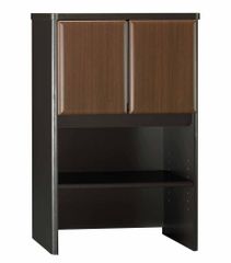 Bush Series A - 24" Storage Hutch Walnut Collection - Bush Office Furniture - WC25525