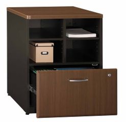 Bush Series A - 24" Storage Unit  Walnut Collection - Bush Office Furniture - WC25523