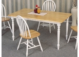 Butcher Block Table in Natural / White - Coaster