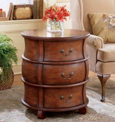 Butler Barrel Table Side Accent Drum Table
