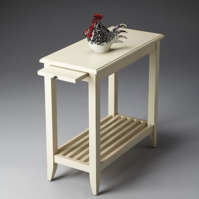 Butler Cottage White Simplicity Chairside Table