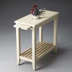 Butler Cottage White Simplicity Chairside Table