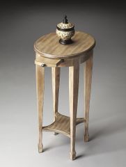 Butler Driftwood Pull Out Tray Accent Table