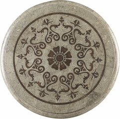 Butler Metalworks Insignia with Swirl Pedestal Accent Table