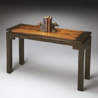 Butler Mountain Lodge Raised Top Rustic Console Table