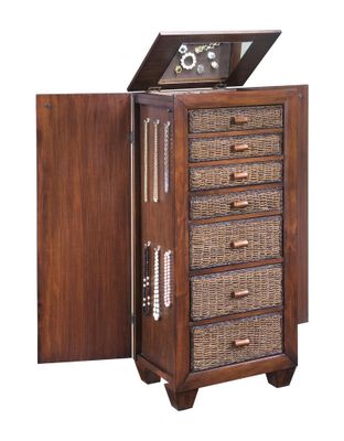 Cabana Banana Jewelry Armoire in Cocoa - Home Styles - 5402-47
