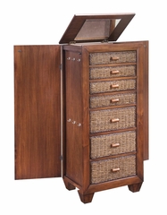 Cabana Banana Jewelry Armoire in Cocoa - Home Styles - 5402-47