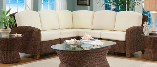 Cabana Banana L-Shape Sectional Sofa in Cocoa - Home Styles - 5402-62