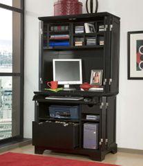 Cabinet and Hutch in Ebony - Bedford - 5531-190