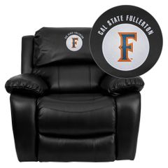 Cal State Fullerton Titans Leather Rocker Recliner - MEN-DA3439-91-BK-45004-EMB-GG