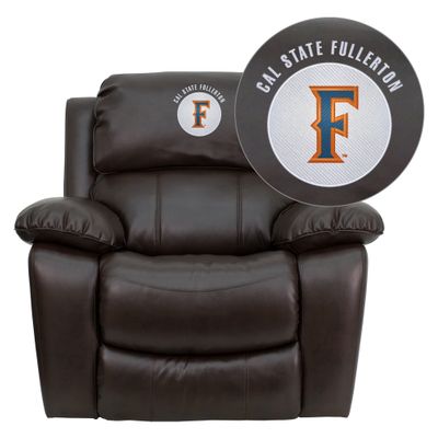 Cal State Fullerton Titans  Leather Rocker Recliner - MEN-DA3439-91-BRN-45004-EMB-GG