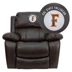 Cal State Fullerton Titans  Leather Rocker Recliner - MEN-DA3439-91-BRN-45004-EMB-GG