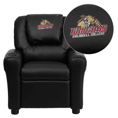 Caldwell College Embroidered Black Kids Recliner - DG-ULT-KID-BK-41012-EMB-GG