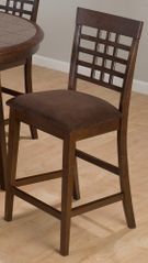 Caleb Brown Barstool with Microfiber Seat - Set of 2 - 976-BS515KD