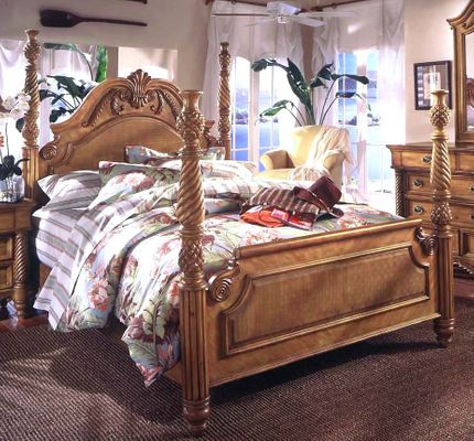 California King Size Poster Bed - Wynwood Furniture - 1621-954