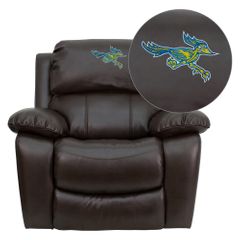 California State University - Bakersfield Roadrunner Leather Rocker Recliner  - MEN-DA3439-91-BRN-41013-EMB-GG