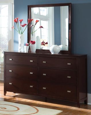 Calvin 6 Drawer Dresser in Cappuccino - B205D